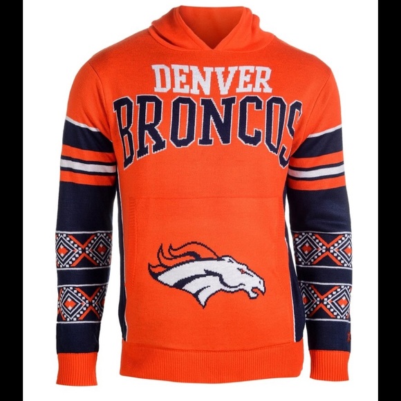 Denver Broncos Big Logo Sweater Pullover Hoodie - Picture 1 of 2